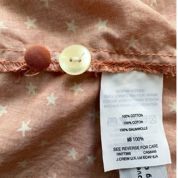 MADEWELL | NWOT STAR SCATTER PURE COTTON TOP WRAP & TIE FRONT PEACH | LARGE - Picture 9 of 12